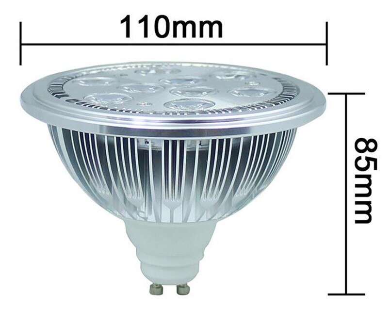 Dimmable LED AR111 lamp 12w GU10 led AR111 downlight ES111 LED spotlight AC85-265V