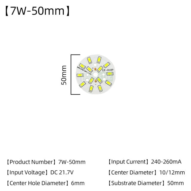 5pcs/Lot 3W 5W 7W 9W SMD5730 LED Chips 240mA 260mA Constant Current Input Light Bead For White/Warm DIY Downlight