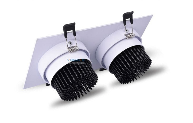 double Dimmable LED COB Spotlight Ceiling lamp AC85-265V 7W 10W 12W 15W 20w 30w 40w Aluminum recessed downlights Led Spot Light