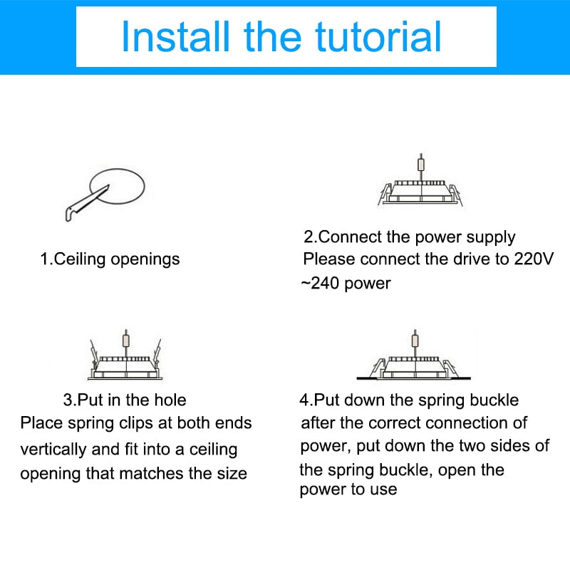 LED Downlight 3W 5W 9W 12W 15W 18W Silver White Ultra Thin Aluminum downlight AC110V 220V 240V Round Recessed LED Spot Lighting
