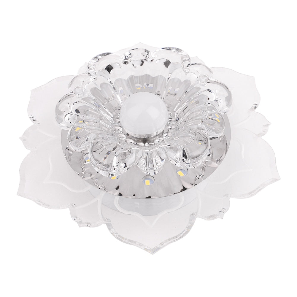 Modern LED aisle lights flower-shaped crystal spotlights downlights embedded ceiling creative corridor living room bedroom