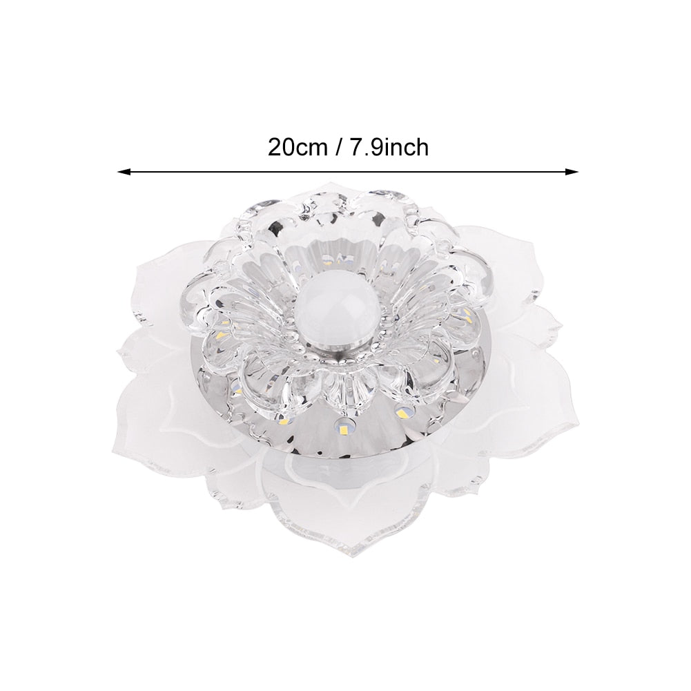 Modern LED aisle lights flower-shaped crystal spotlights downlights embedded ceiling creative corridor living room bedroom