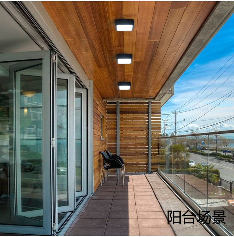 LED Panel Light 1pcs black 6W 9w 12W 18W 24w Surface Mounted LED Ceiling Lights AC85-265V Round Square LED Downlight