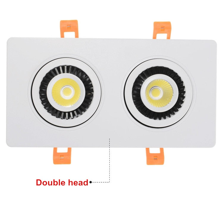 Square Dimmable Downlights 7W 9W 12W 14W 18W 24W LED Ceiling lamp recessed COB Ceiling Spot lights ac85-265V LED Indoor Lighting