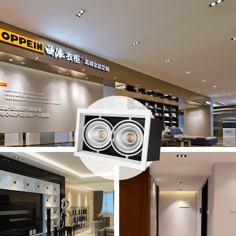 Dimmable Recessed COB LED Downlights 10W 20W LED Ceiling Spot Lights AC85~265V LED Ceiling Lamps Warm/Cold White Indoor Lighting