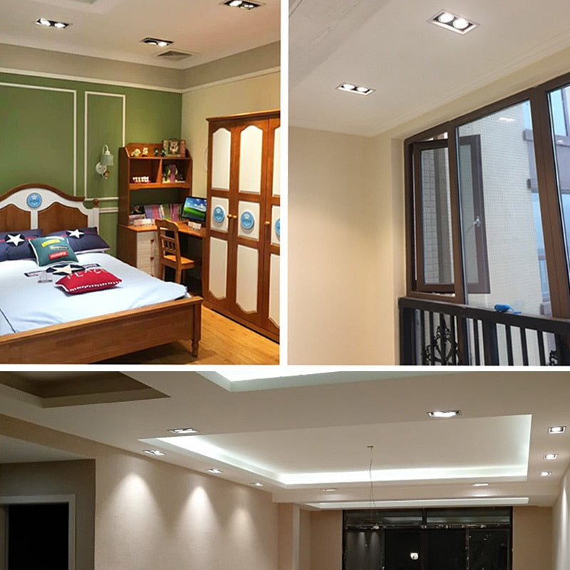 Dimmable Recessed COB LED Downlights 10W 20W LED Ceiling Spot Lights AC85~265V LED Ceiling Lamps Warm/Cold White Indoor Lighting