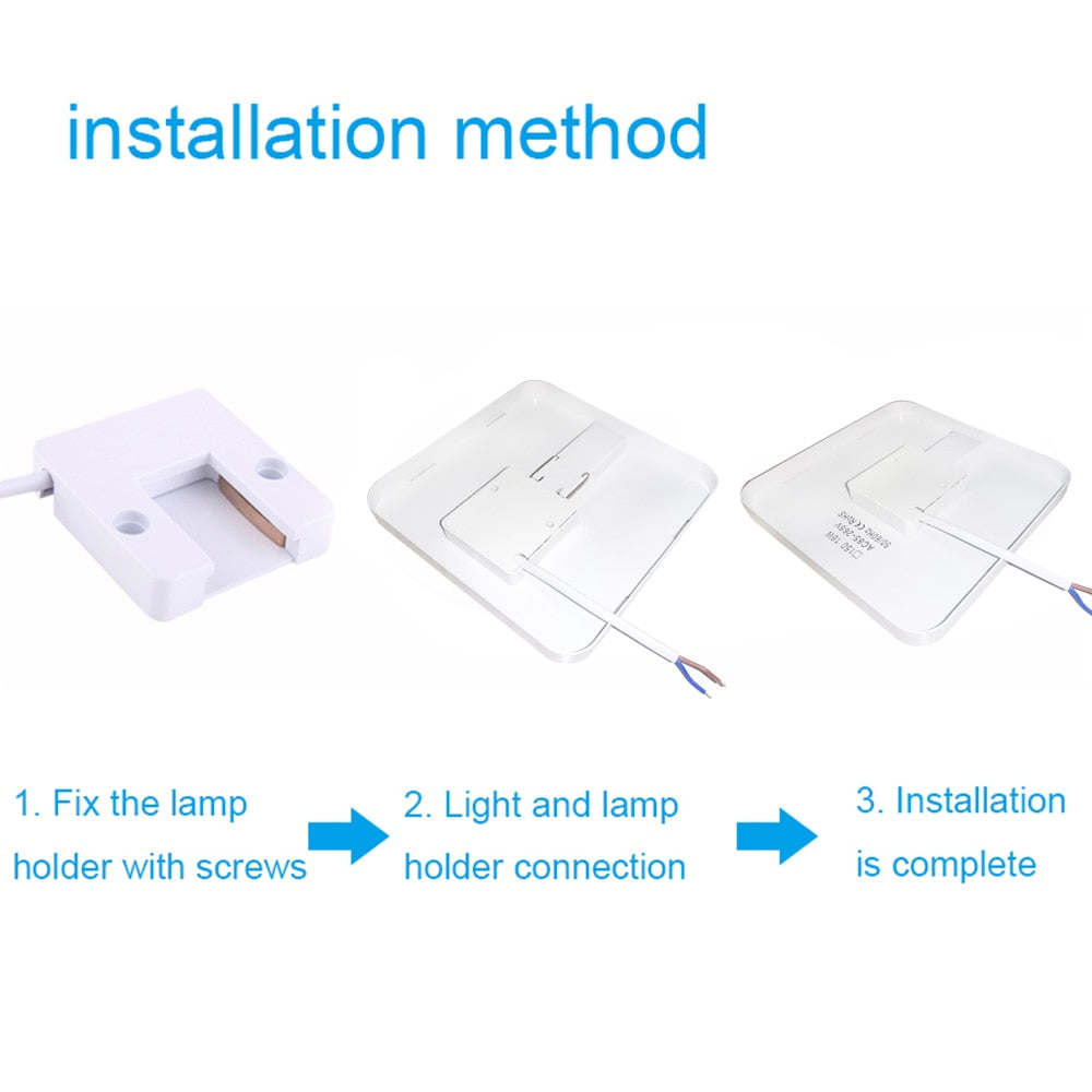 LED AC 85-265V Ultra-thin Square LED Panel Light 18W 24W 36W Downlight Cold White LED Surface Ceiling Lamp For Kitchen Lighting