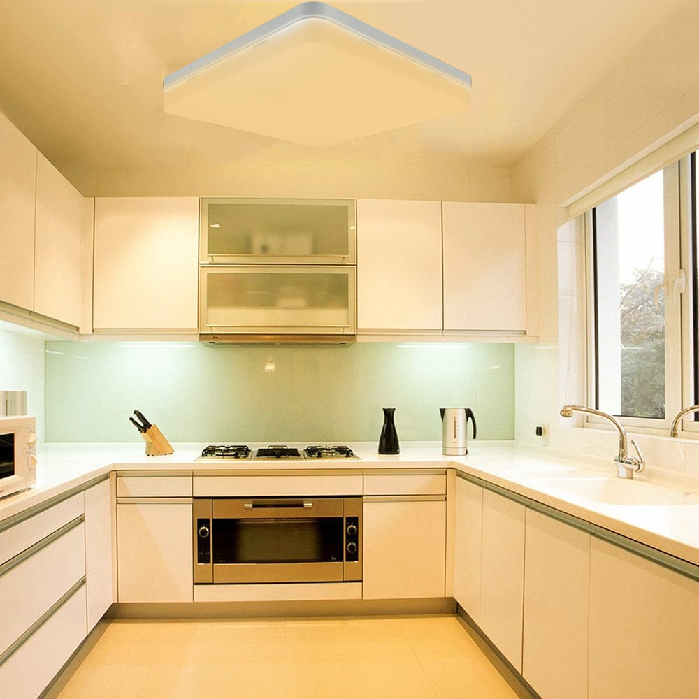 LED AC 85-265V Ultra-thin Square LED Panel Light 18W 24W 36W Downlight Cold White LED Surface Ceiling Lamp For Kitchen Lighting