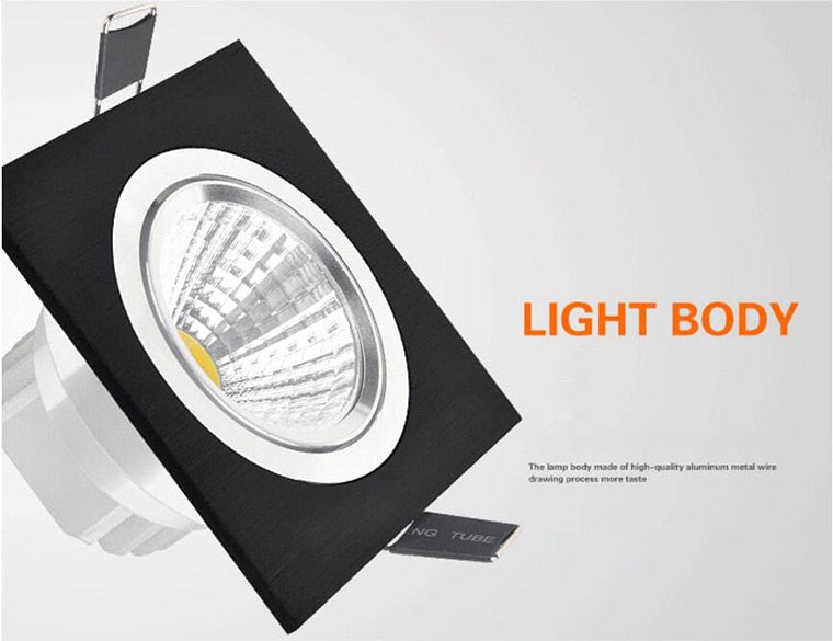 Dimmable Recessed LED Downlights 7W 9W 12W 15W COB LED Ceiling Spot Lights AC110-240V LED Ceiling Lamps Indoor Lighting