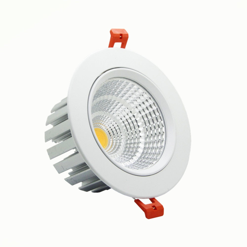 Dimmable LED Recessed Downlight 6W 9W 12W 15W 18W COB Chip LED Ceiling light Spot Lamp White/ Warm white/Natural White