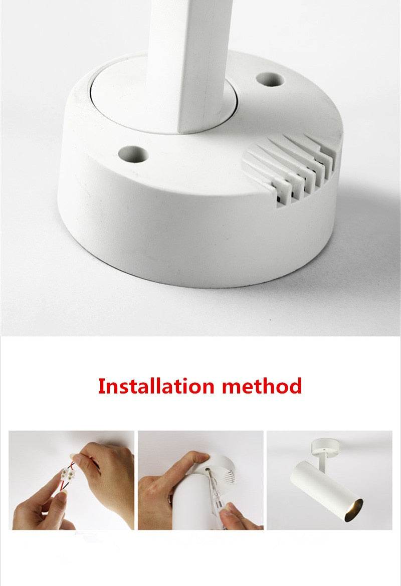 Spotlight Surface Mounted LED Downlight 360° Rotating LED Ceiling Light 7W 12W 20W 30W ceiling lamp Spot Lights 220V