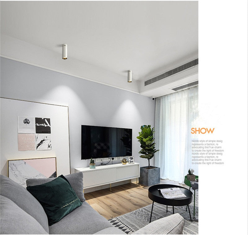 Spotlight Surface Mounted LED Downlight 360° Rotating LED Ceiling Light 7W 12W 20W 30W ceiling lamp Spot Lights 220V