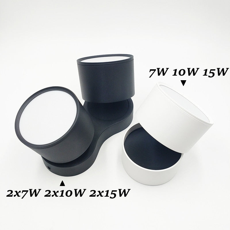 Dimmable Anti Glare Rotating Folding LED Downlights 7W/10W/15W LED Ceiling Spot Lights 85-265V LED Ceiling Lamps Indoor Lighting