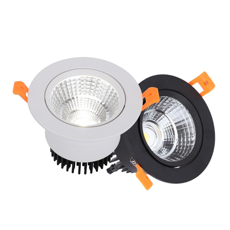 LED COB Downlight Dimmable AC110-240V 3W 5W 7W 9W 12W 15W 18W Recessed Ceiling Lamp Spot light Bulbs Lndoor Lighting