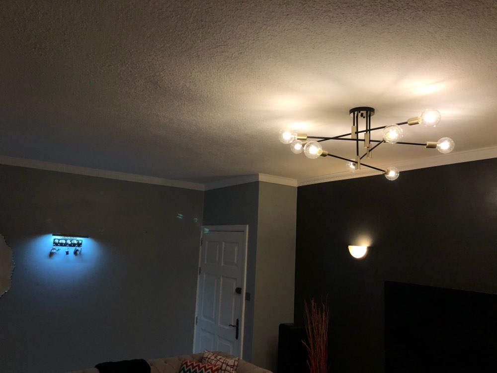 Modern Nordic E27 Black LED Ceiling Chandelier Edison Bulbs Indoor Light Fixtures For Bedroom Living Room Lamp