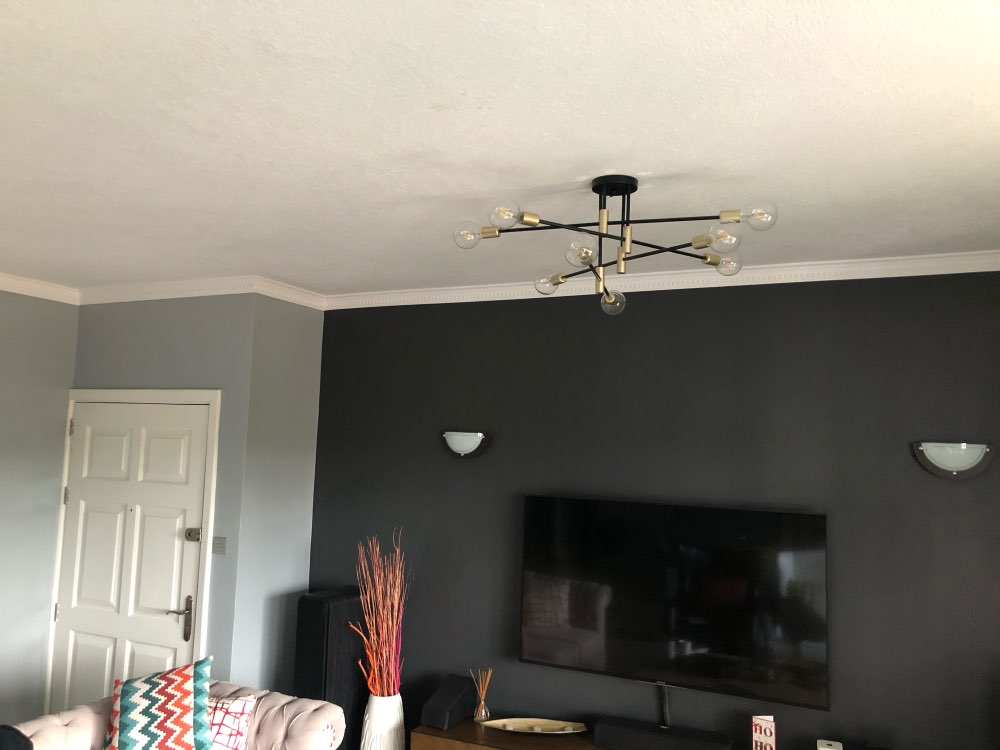 Modern Nordic E27 Black LED Ceiling Chandelier Edison Bulbs Indoor Light Fixtures For Bedroom Living Room Lamp