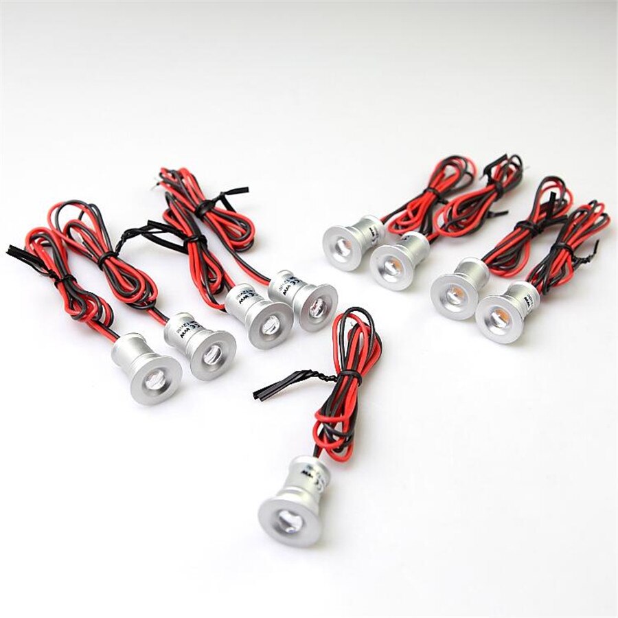 Dimmable 9pcs 1W Mini LED Downlight Indoor Outdoor IP65 Garden Bathroom Corridor Ceiling Spot Bulb Light Sauna Lighting 1W DC12V