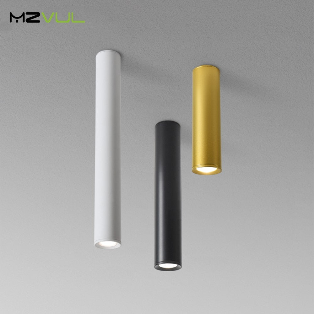 Long Tube Led Downlight Surface Mounted Led Spot Modern Aluminum Spot Light Indoor Living Room Kitchen Store Office Ceiling Lamp