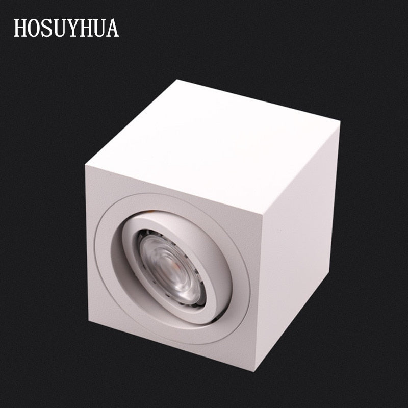 High Quality Surface Mounted Ceiling Lamps Rotating Commercial Lighting Adjustable Frame MR16 GU10 Bulb Fixture Downlight Holder