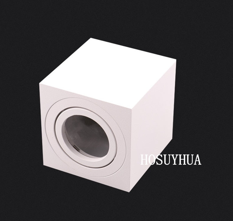 High Quality Surface Mounted Ceiling Lamps Rotating Commercial Lighting Adjustable Frame MR16 GU10 Bulb Fixture Downlight Holder