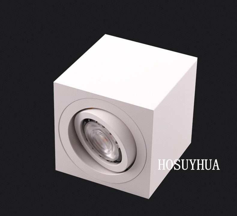 High Quality Surface Mounted Ceiling Lamps Rotating Commercial Lighting Adjustable Frame MR16 GU10 Bulb Fixture Downlight Holder