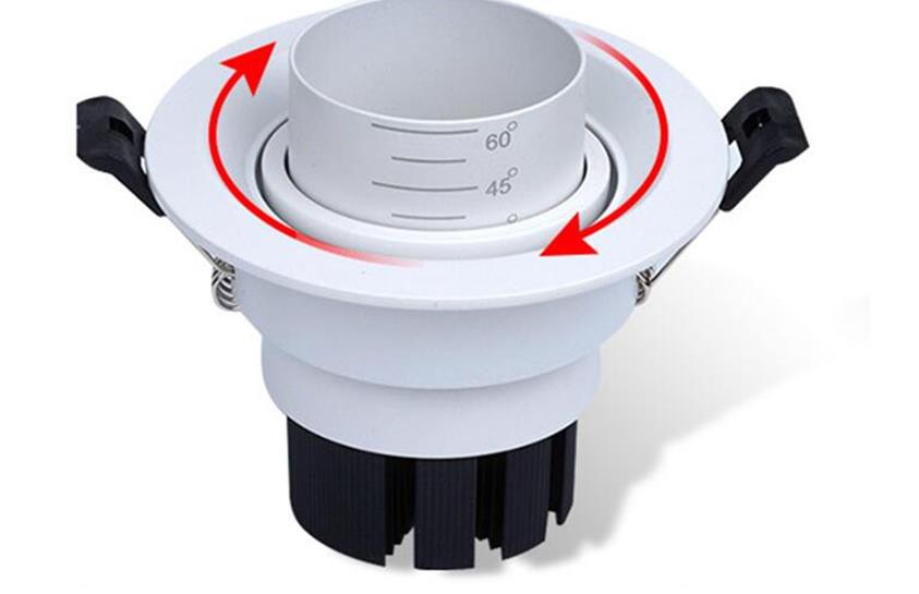 Dimbare Led Ingebed Zoom 15-60 Graden Cob Downlighters 8W 12W 15W 18W 21W 24W Plafondlamp Spot lichten AC110-220V Indoor Verlichti