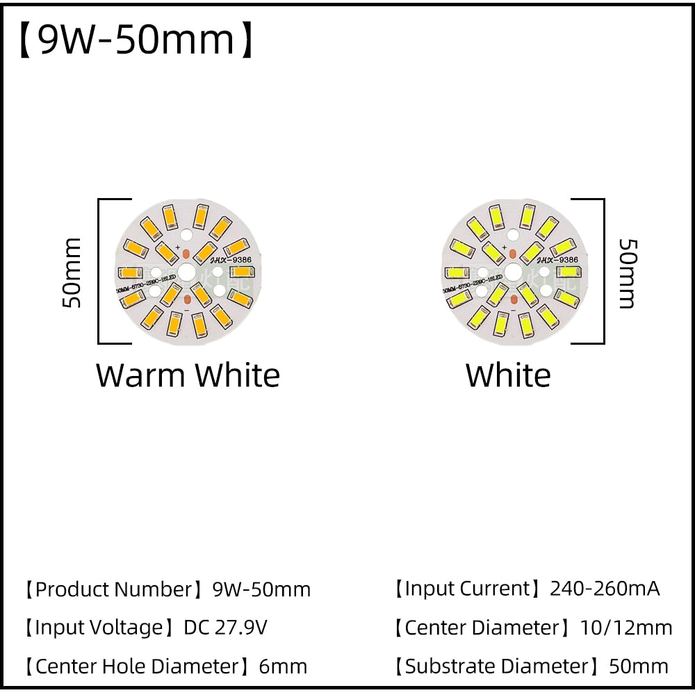 LED Chips SMD5730 Constant Current 5pcs/Lot 3W 5W 7W 9W 240mA 260mA Input Light Bead With Cold White/Warm DIY Downlight