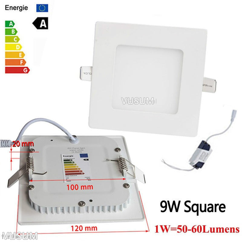 Embedded Round /square Colorful LED RGB Panel Downlight 6W 9W 16W 24W RGB Panel Light AC85-265V LED panel Global lighting