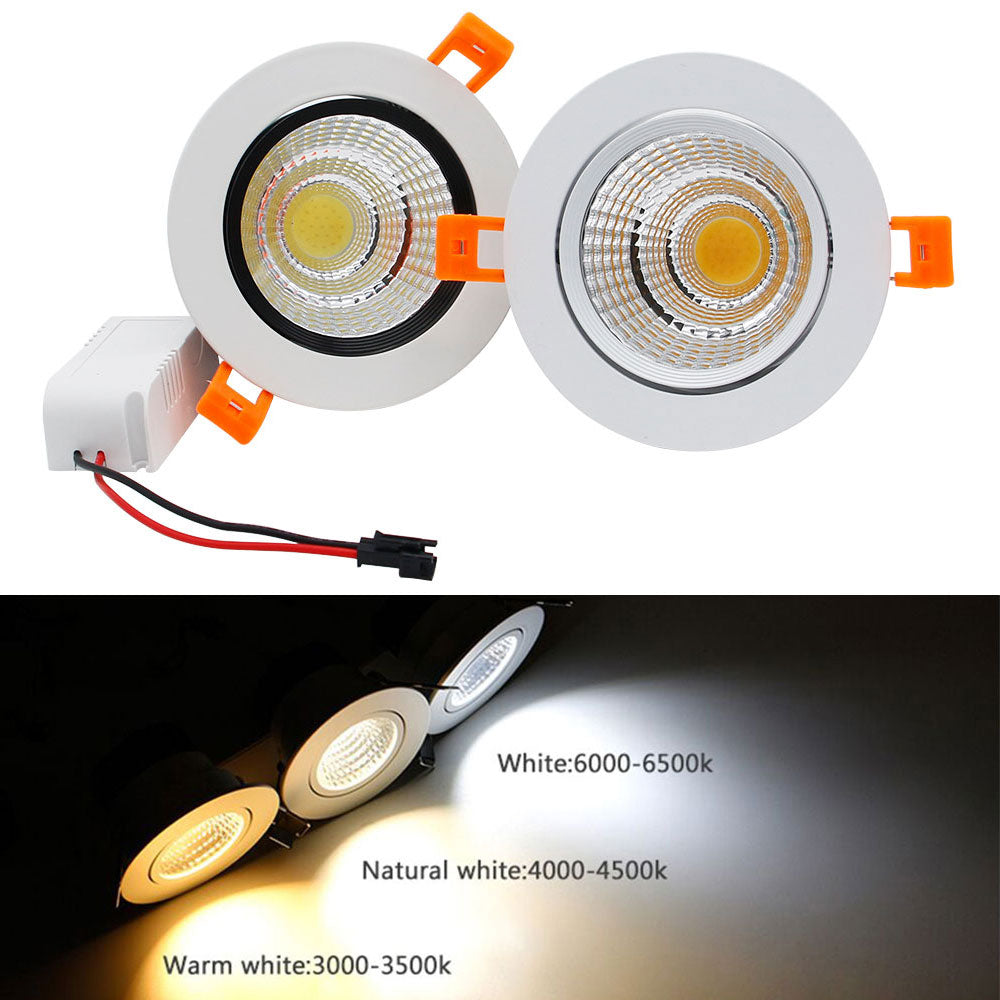 Dimmable AC110V-220V 5W 9W 12W 18W Ceiling downlight COB Spot light LED Recessed Ceiling lamp Spot light For home illumination