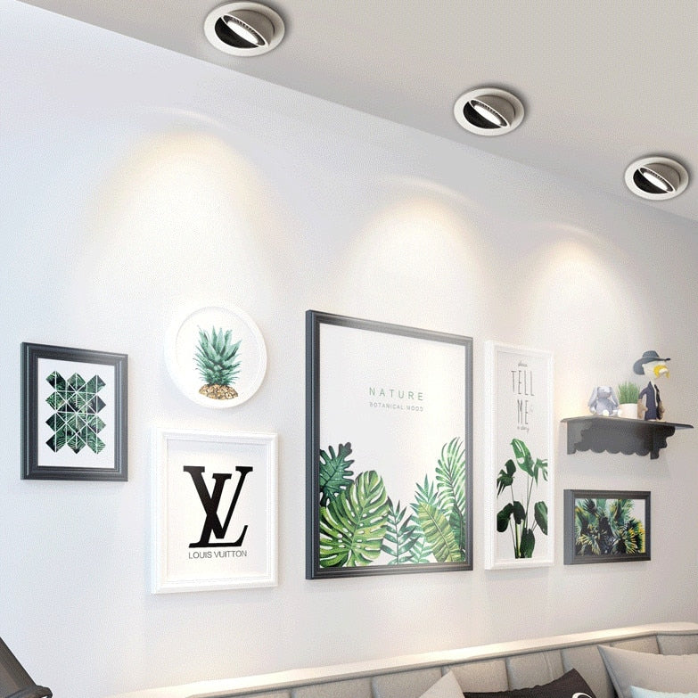 Rotatable Angle LED Recessed Downlight 5W 7W 10W 15W 18W LED Ceiling Spot Light AC 110V 220V Black/White Housing Light