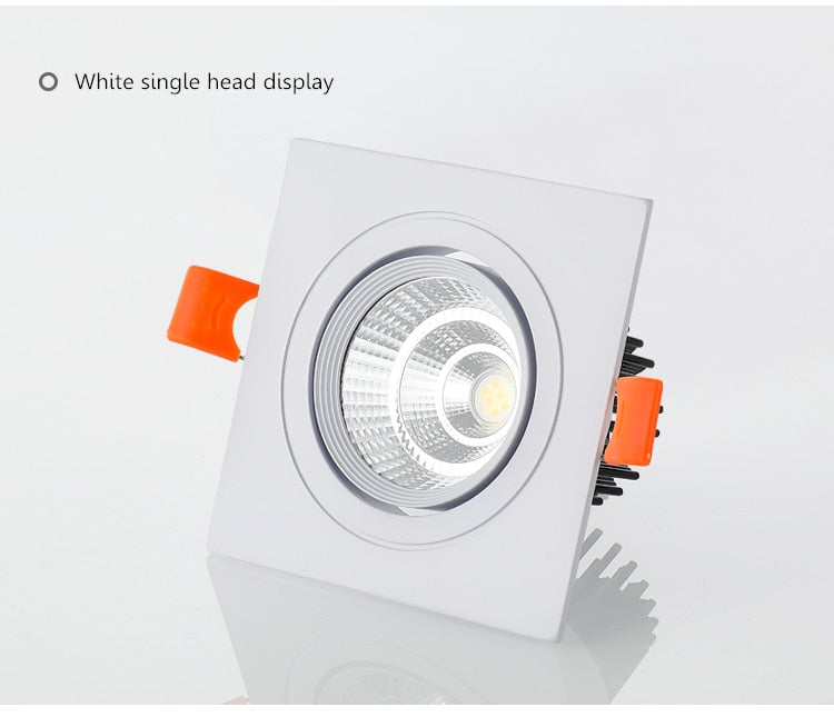 Double square Dimmable Led downlight light COB Ceiling SpotLight 14W 20W 24W 30 WLED ceiling recessed Lights Indoor Lighting
