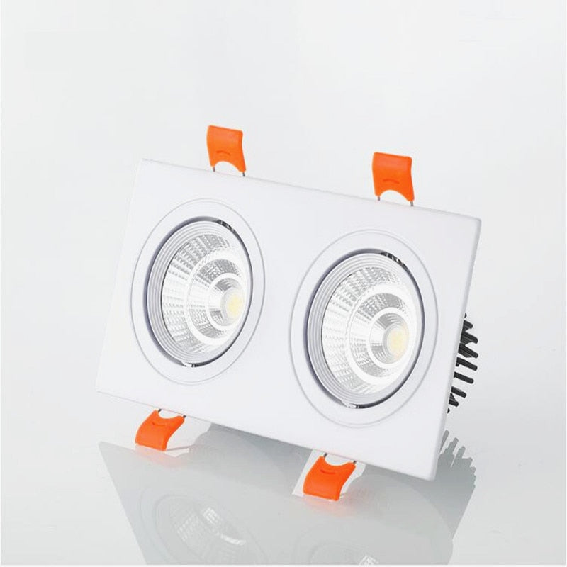 Square Dimmable Recessed COB LED Downlights 5W 7W 9W 12W 18W LED Ceiling Spot Lights AC85-265V LED Ceiling Lamps Indoor Lighting