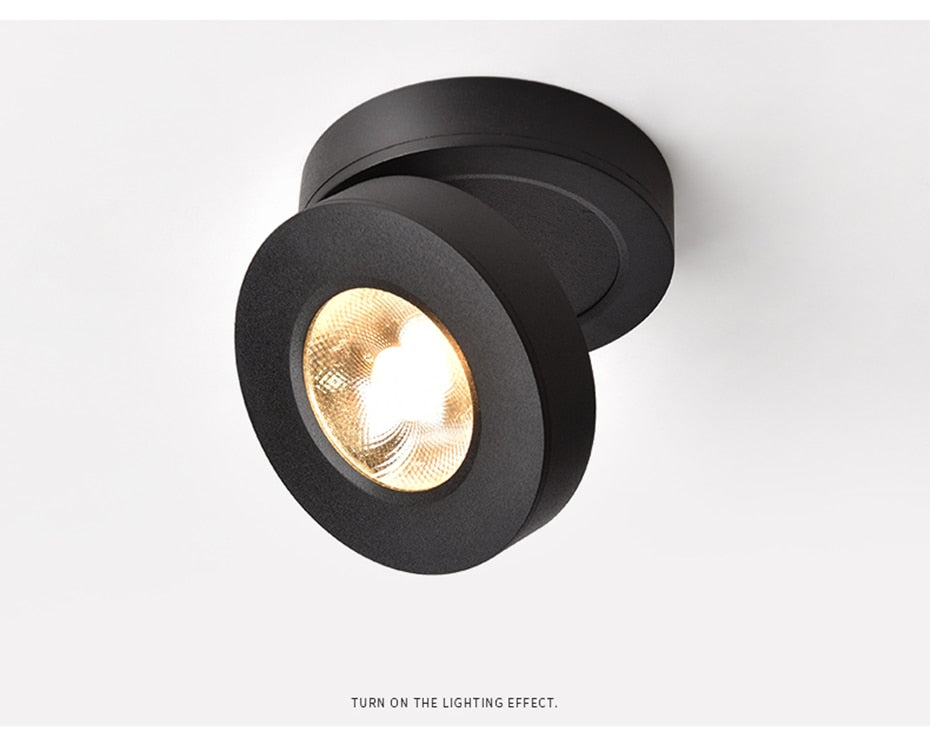 DBF Ultra-Thin 360 Angle Adjustable Surface Mounted Downlight Ceiling Lamp 3W 5W 7W LED COB Spot Light AC110/220V Ceiling Light