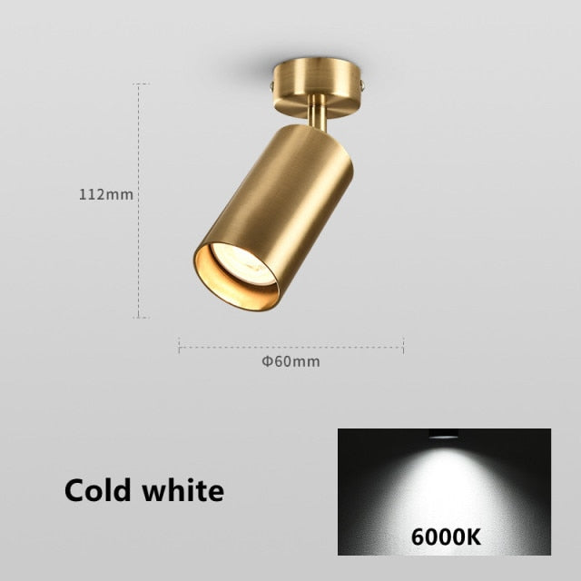 Dimmable LED COB Downlight 6W 10W Surface Mounted Ceiling Lamp Spot Light AC 110V-220V Golden GU10 Lamp 7W For Indoor Lighting