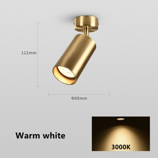 Dimmable LED COB Downlight 6W 10W Surface Mounted Ceiling Lamp Spot Light AC 110V-220V Golden GU10 Lamp 7W For Indoor Lighting