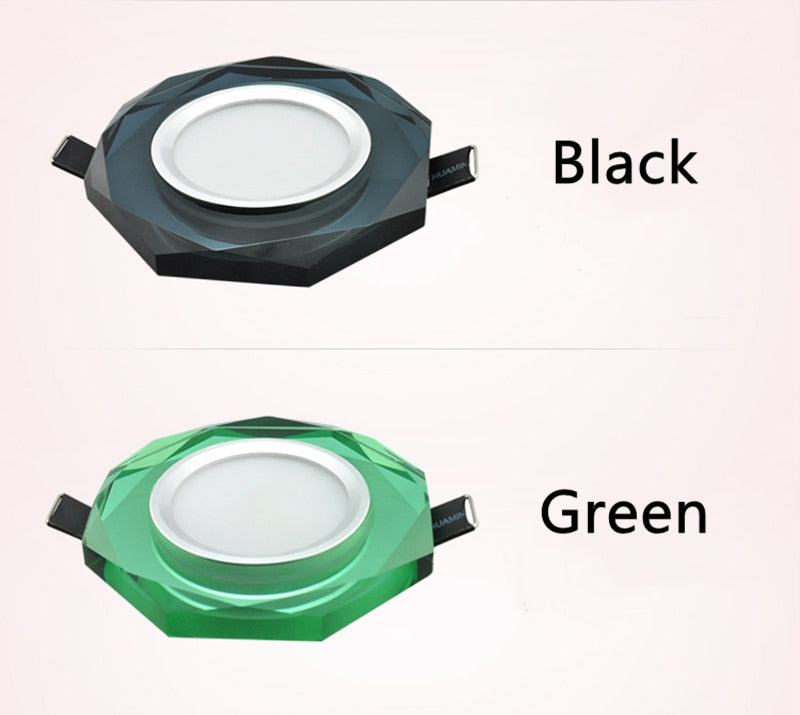 Europe Crystal 3W LED Ceiling Lamp Recessed Bedroom Luxury Downlight Living Room Decoration Spot Lighting Luminaire AC110/220V