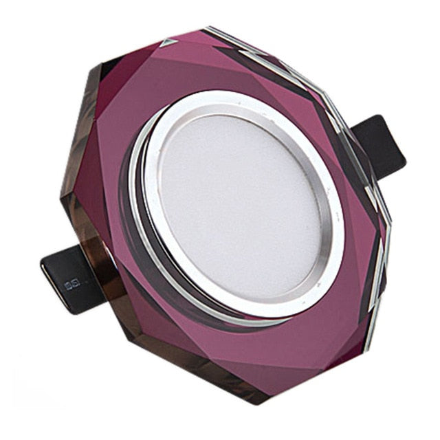 Europe Crystal 3W LED Ceiling Lamp Recessed Bedroom Luxury Downlight Living Room Decoration Spot Lighting Luminaire AC110/220V