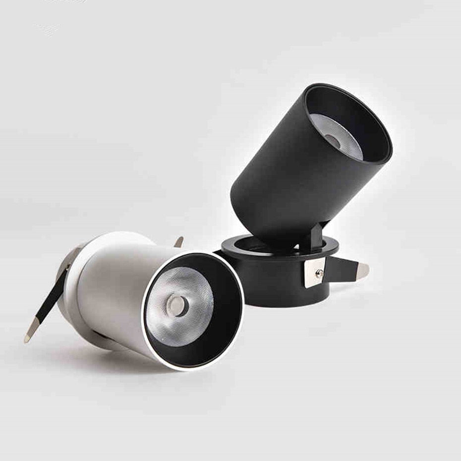 LED Downlight 12W 7W 360 Degree Rotatable Spot led light Recessed Round LED Ceiling Lamp 220V 110V Foldable LED Spot Lighting