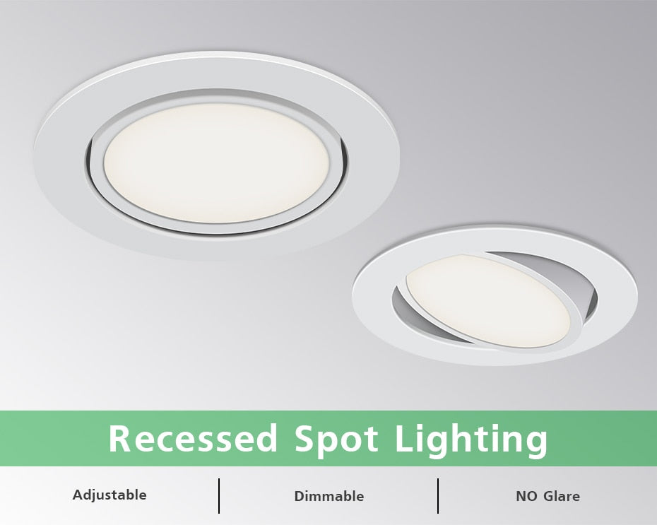 Lights Recessed Led Downlight Dimmable Spot Led Ceiling Lamp Aluminum Round Led Light 5W 7W 10W AC110V 220V For Living Room Lamp