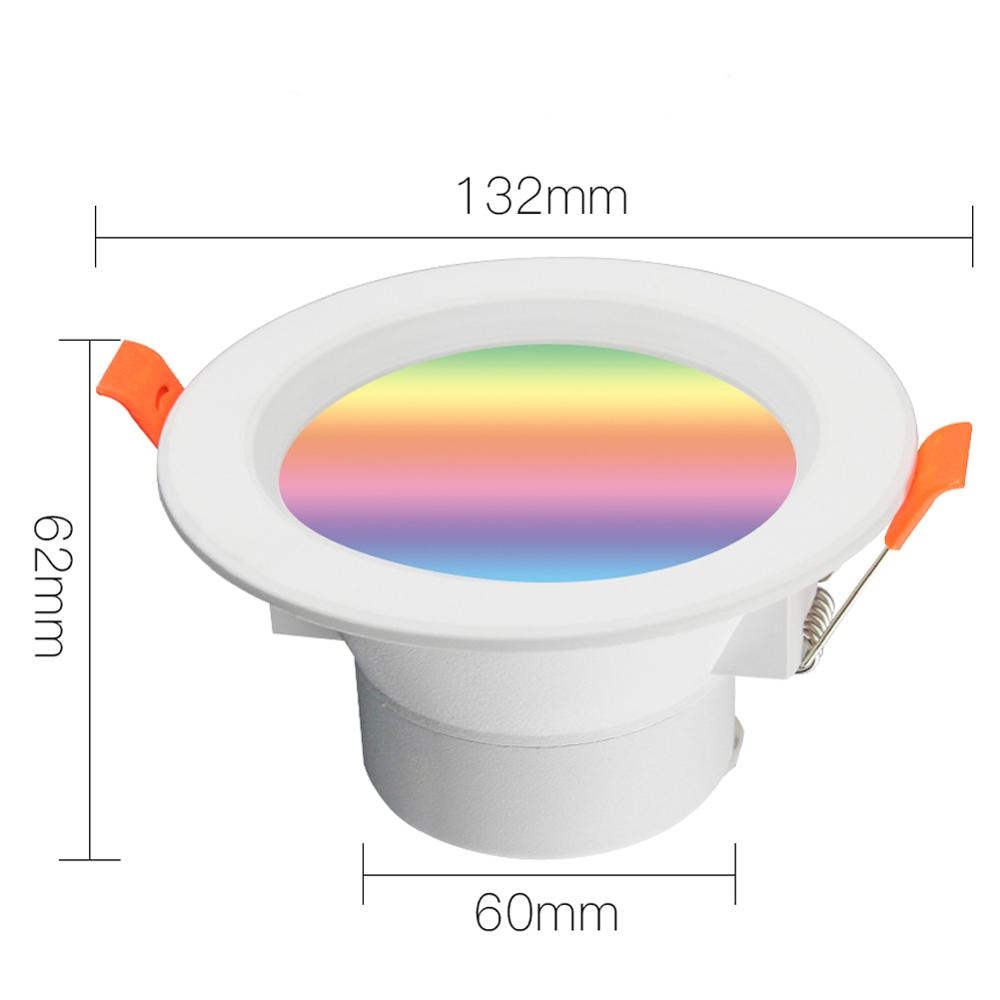 ASEER WiFi Smart LED Downlight Dimming Round Spot Light 7W RGB+C+W Color Changing 2700K-6500K Warm Cool light ,Alexa Google