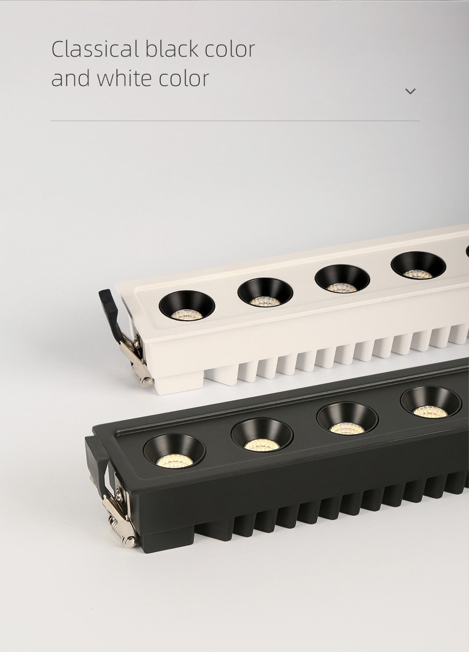 Aisilan led Grille Anti-glare Spot Light embedded downlight line lights Rectangle Ceiling Lamp 24W office Home Shop Decor