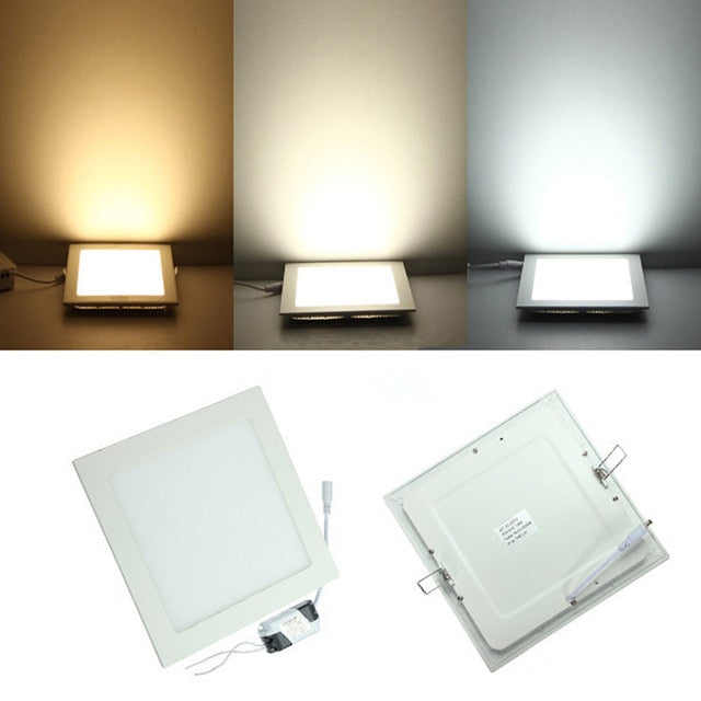 Dimmable Ultra thin design LED Dimmable 3W 4W 6W 9W 12W 15W 25W Ceiling Recessed Grid Downlight / Slim Square Panel Light