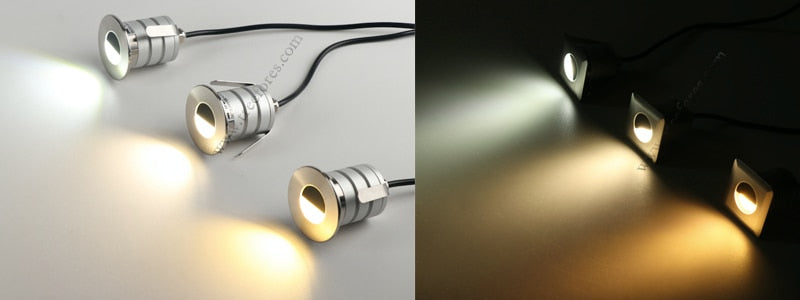 Stainless Steel 3Watts 12Volt 24V DC Under Cabinet LED Downlight Ceiling Panel Lighting CE RoHS 14mm Slim Kitchen Furniture Lamp