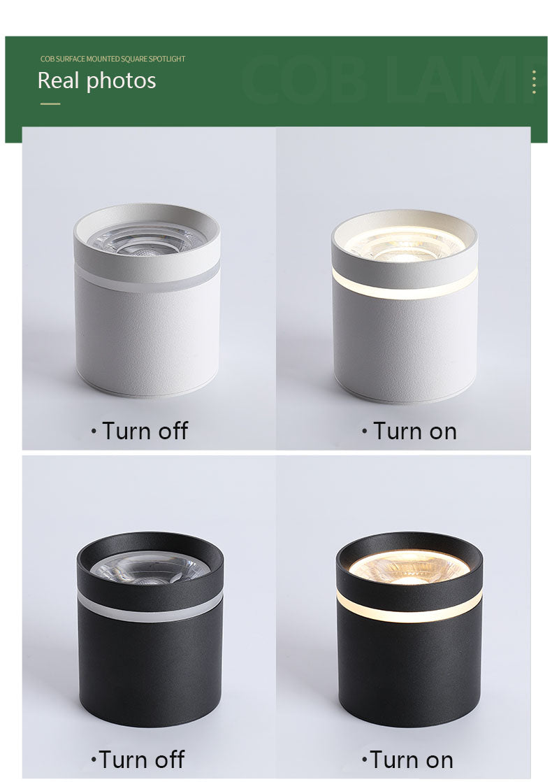 Tinlaibor NO open Fixtures Lighting Bedroom Foyer Bathroom Porch Led Dimmable Ceiling 9W 12W Cob Spot lights Downlight