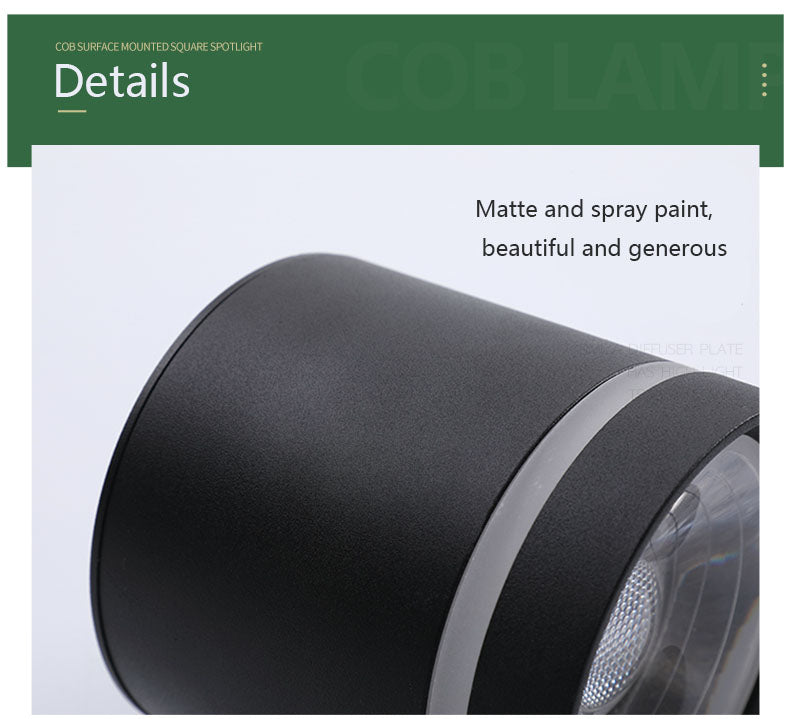 Tinlaibor NO open Fixtures Lighting Bedroom Foyer Bathroom Porch Led Dimmable Ceiling 9W 12W Cob Spot lights Downlight