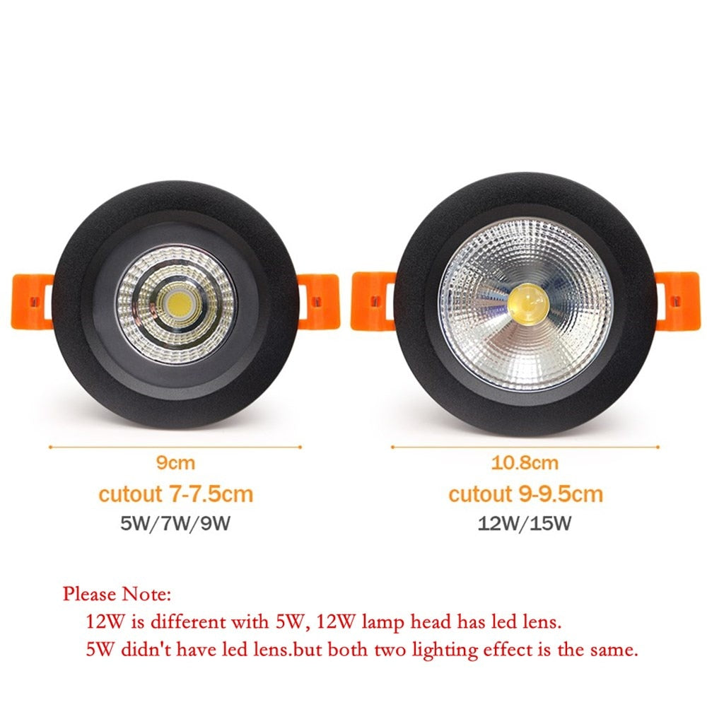 IP65 Waterproof Led Downlight Recessed Ceiling Downlight COB Led Spot Lamp For Bathroom Living Room Toilet Balcony Lighting