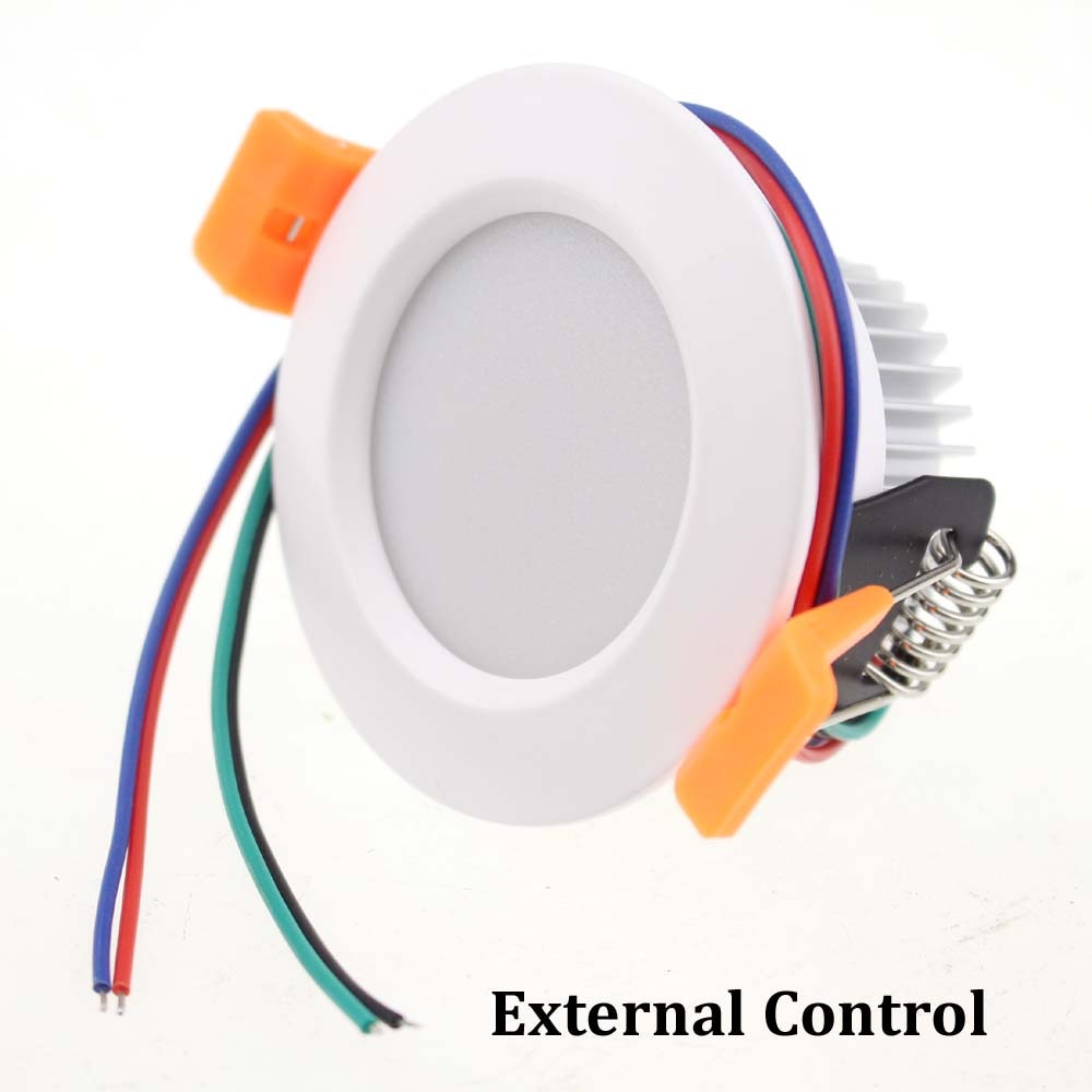 RGB 12V 3W Led Downlight Ceiling Recessed Round White Spot Led Plafond Down Light Rgb Spot Led Recessed Ceiling Lights