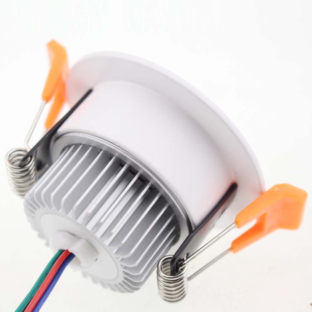 RGB 12V 3W Led Downlight Ceiling Recessed Round White Spot Led Plafond Down Light Rgb Spot Led Recessed Ceiling Lights