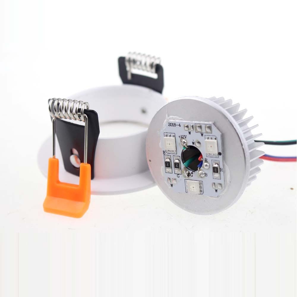 RGB 12V 3W Led Downlight Ceiling Recessed Round White Spot Led Plafond Down Light Rgb Spot Led Recessed Ceiling Lights