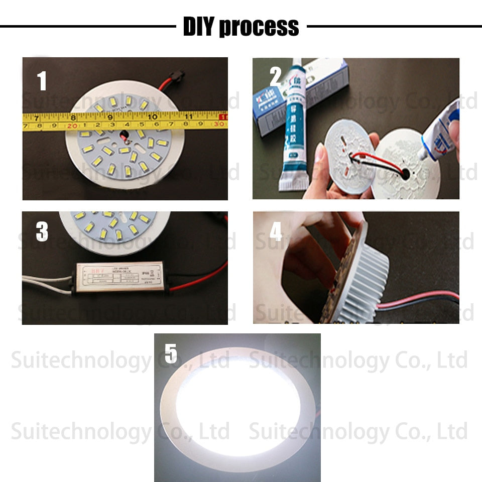 LED SMD Chip 3W 5W 7W 9W 12W 15W 18W 24W 30W 36W Brightness Light Board For LED Bulb Light downlight Ceiling PCB With LED